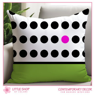 Green Playful Dots Cushion