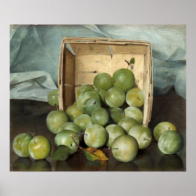 Green Plums - Joseph Decker Fine Art Poster (Front)
