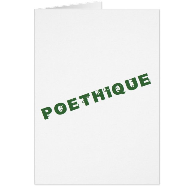 green poéthique (Front)