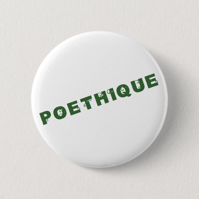 green poéthique 6 cm round badge (Front)