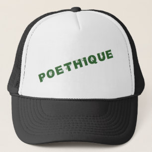 green poéthique trucker hat