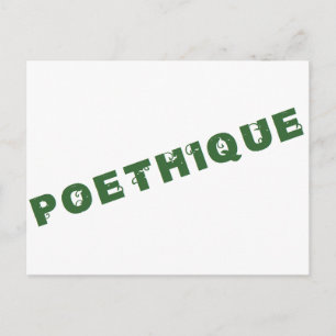 green poetry postcard