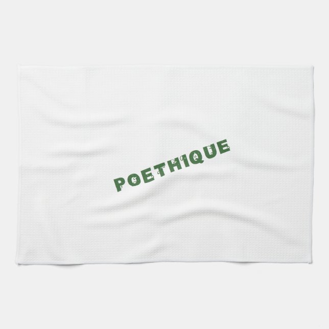 green poetry tea towel (Horizontal)