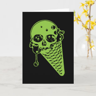 Green Poison Ice Cream Cone Card