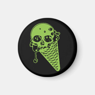 Green Poison Ice Cream Cone Magnet