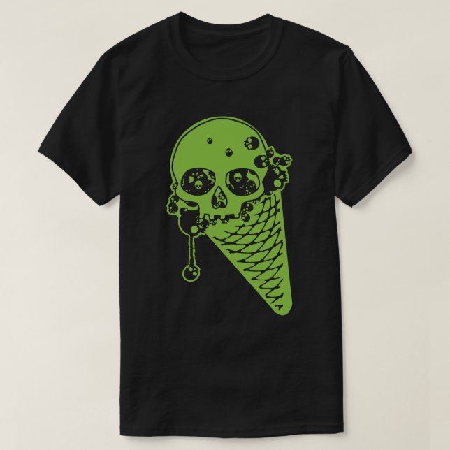 Green Poison Ice Cream Cone T-Shirt (Design Front)