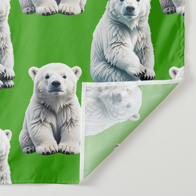 Green Polar Bear Pattern Design  Fabric (Creator Uploaded)