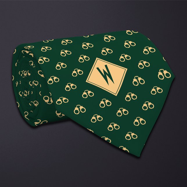 Green Police Handcuffs Tie (Creator Uploaded)