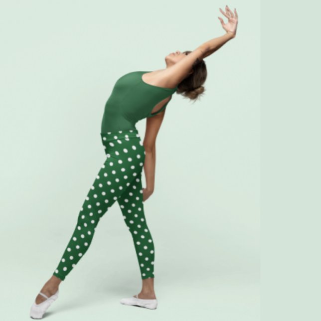 Green Polka Dot Leggings (Creator Uploaded)