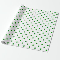 Green Polka Dot on White Large Space