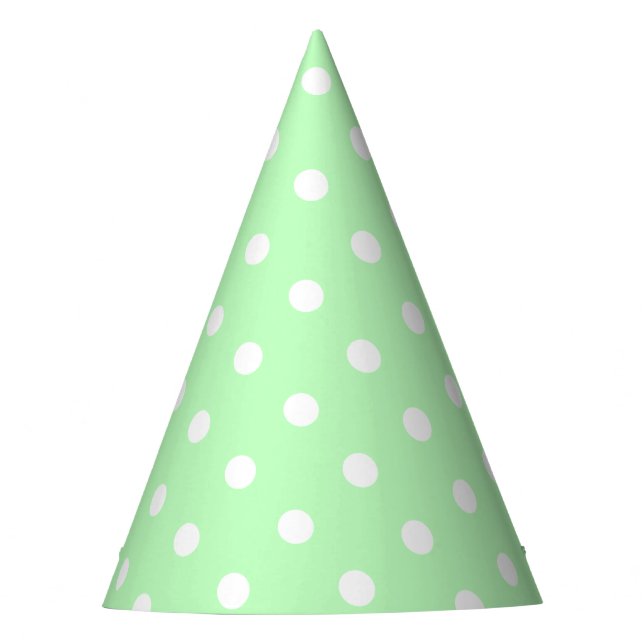 Green Polka Dot Party Hat (Front)