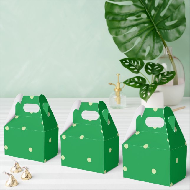 Green Polka Dot Pattern Favour Box (Multiple)