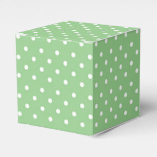 Green Polka Dot Pattern Favour Box