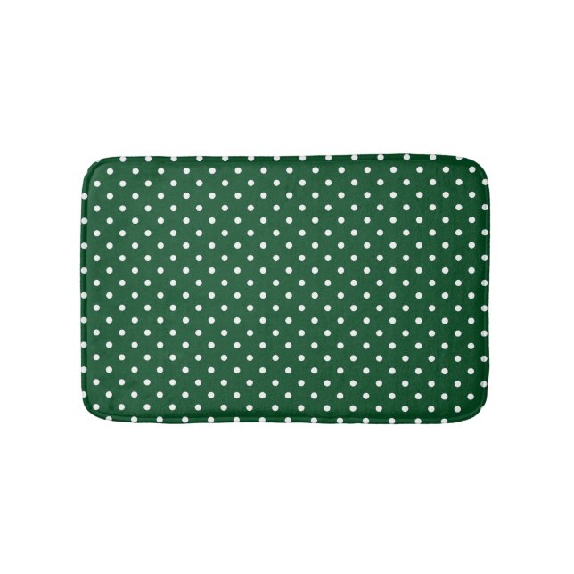 Green Polka Dots Bath Mat (Front)