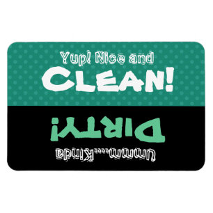 Green Polka Dots Clean Dirty Dishwasher X305 v2 Magnet
