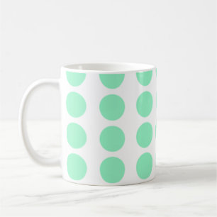 Green Polka Dots Design Coffee Mug