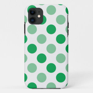 Green polka dots pattern iPhone 11 case