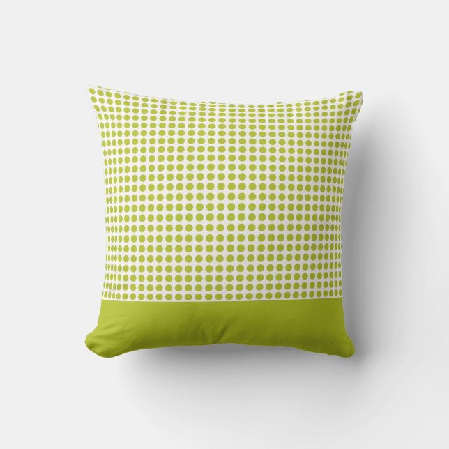 Green Polka Dots Pattern Cushion (Front)