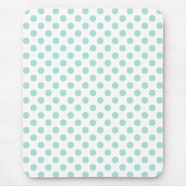 Green Polka Dots Pattern Dot Pattern Illustrator T Mouse Pad (Front)