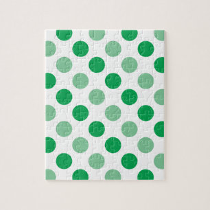 Green polka dots pattern jigsaw puzzle