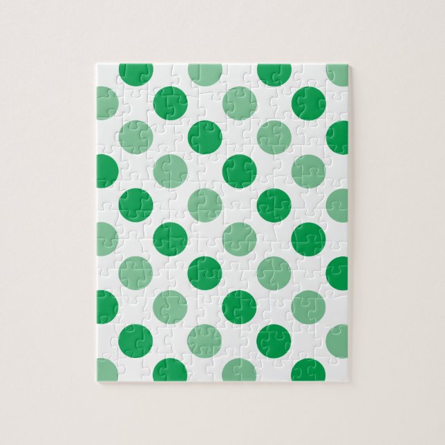 Green polka dots pattern jigsaw puzzle (Vertical)