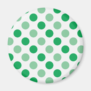 Green polka dots pattern magnet