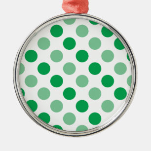 Green polka dots pattern metal tree decoration