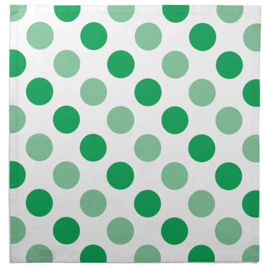 Green polka dots pattern napkin