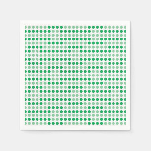 Green polka dots pattern napkin