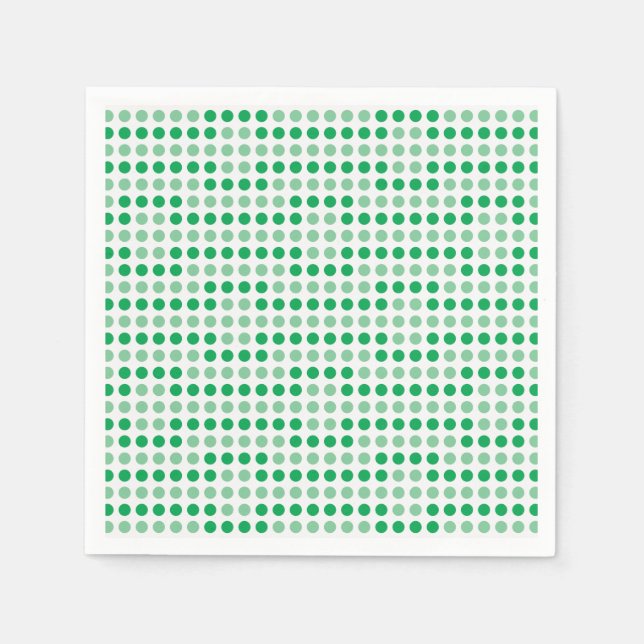 Green polka dots pattern napkin (Front)