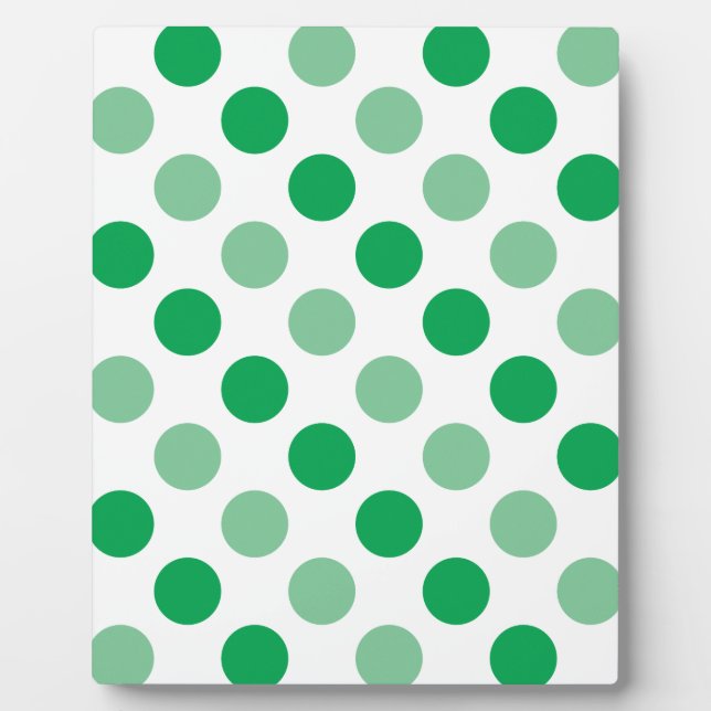 Green polka dots pattern plaque (Front)
