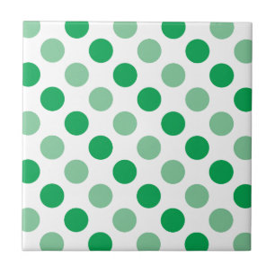 Green polka dots pattern tile