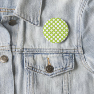 Green Polka Dots, Polka Dot Pattern, Dots, Dotted 6 Cm Round Badge