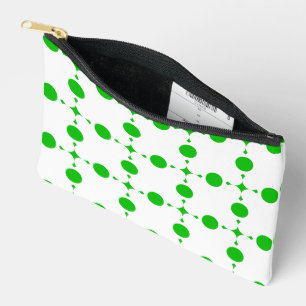 Green Polka Dots, Polka Dot Pattern, Dots, Dotted Accessory Pouch