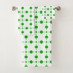 Green Polka Dots, Polka Dot Pattern, Dots, Dotted Bath Towel Set