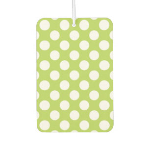 Green Polka Dots, Polka Dot Pattern, Dots, Dotted Car Air Freshener