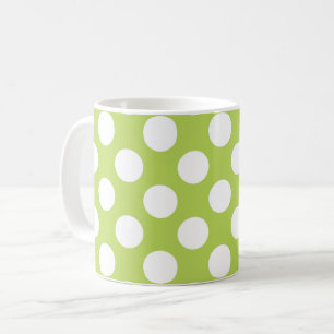 Green Polka Dots, Polka Dot Pattern, Dots, Dotted Coffee Mug