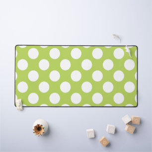 Green Polka Dots, Polka Dot Pattern, Dots, Dotted Desk Mat