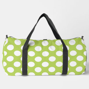 Green Polka Dots, Polka Dot Pattern, Dots, Dotted Duffle Bag