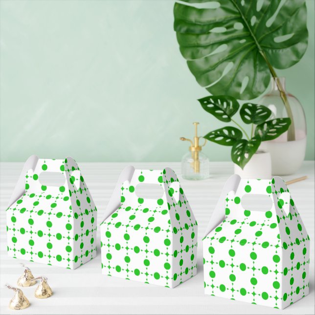 Green Polka Dots, Polka Dot Pattern, Dots, Dotted Favour Box (Multiple)