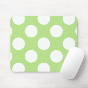Green Polka Dots, Polka Dot Pattern, Dots, Dotted Mouse Pad