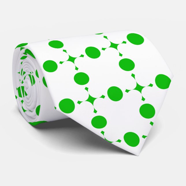 Green Polka Dots, Polka Dot Pattern, Dots, Dotted Tie (Rolled)
