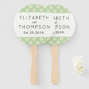Green Polka Dots, Polka Dot Pattern, Dots, Wedding Hand Fan