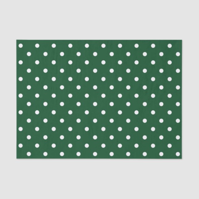 Green Polka Dots Tissue Paper (Front)