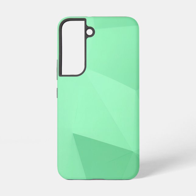 Green Polygon Geometric Samsung Galaxy S22 Case (Back)