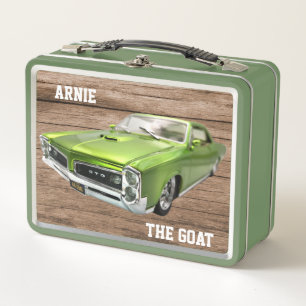 Green Pontiac GTO - The GOAT Metal Lunch Box
