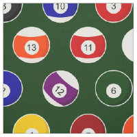 Green Pool Ball Billiards Pattern Large Repeat