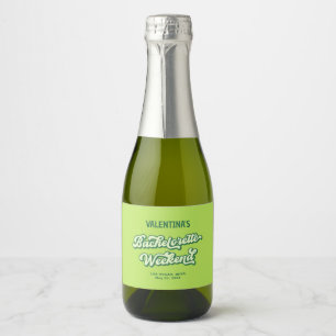 Green Pool Party Bachelorette Champagne Label
