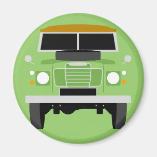 Green Pop art Classic MK3 Land Rover Magnet