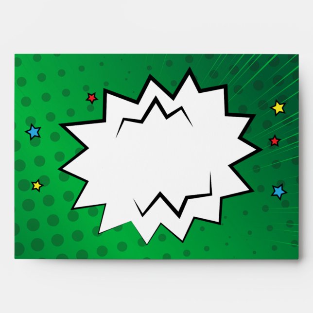 Green Pop Art Envelope (Front)